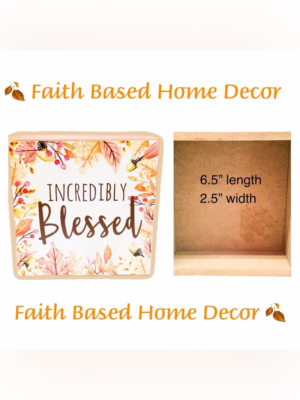 NWT INCREDIBLY BLESSED FALL HOME DECOR ACCENT PIECE ACTUAL PHOTOS TAKEN & USED